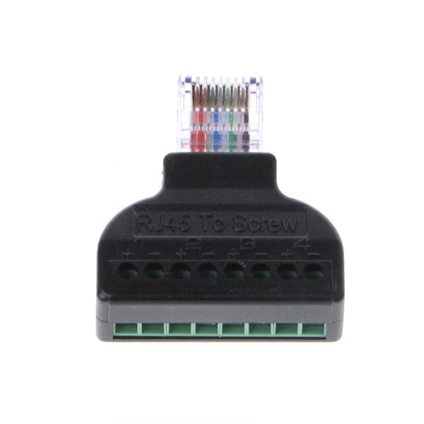 2024 ESCAM RJ45 Ethernet mâle à 8 broches AV Terminal Vis Adaptateur de convertisseur Bloque de blocage pour CCTV Camera1.Convertisseur d'adaptateur pour CCTV