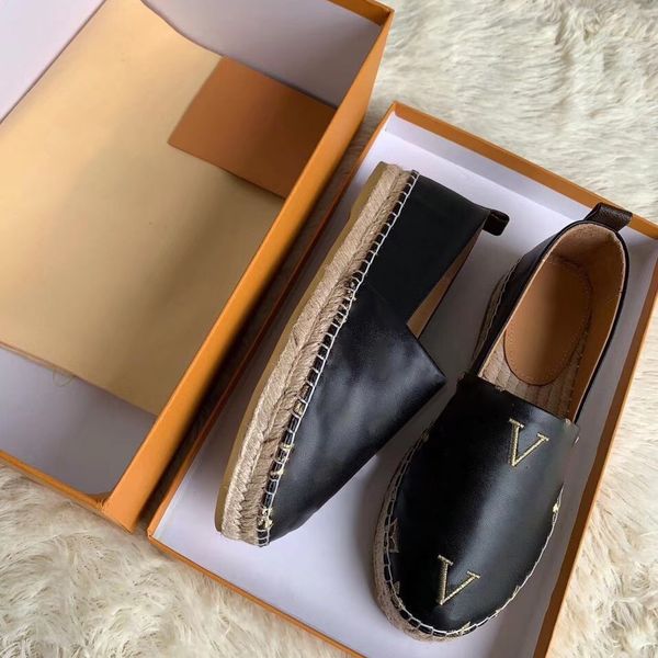 2024 ESPADRILLES Diseñador zapatos zapatillas de lujo mujer lienzo de zapato casual hoque de cuero real diapositivas de diseño clásico por marca 07