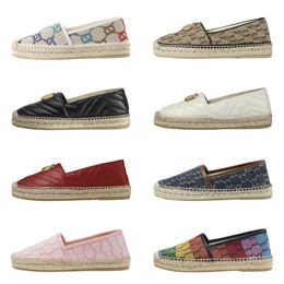 2024 Alpargatas Primavera Otoño Diseñador Zapatillas Sandalias Mujer Verano Zapatilla Señoras Plana Playa Mitad Moda Mujer Mocasines Cap Toe Pescador Sandalia Zapatilla 35-40