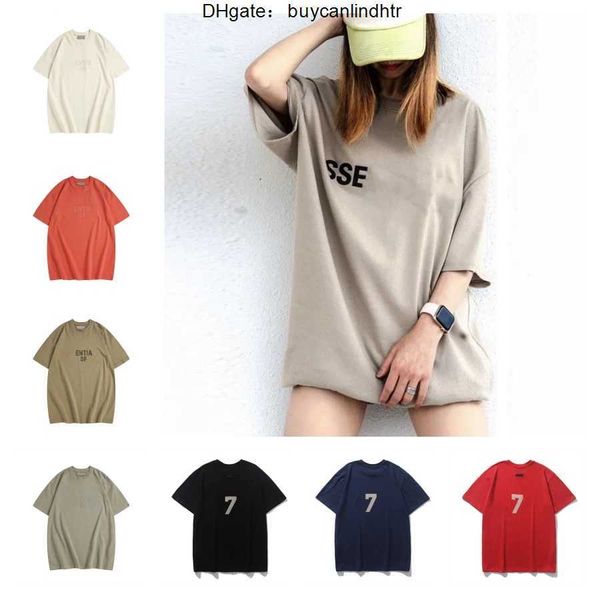 2024 ESS Mens Tees Mujeres T Shirts Diseñador ESS Camisetas Algodón Tops Hombre S Camisa Casual Lujos EssentialTshirts Ropa Street Shorts Manga Ropa CA5K