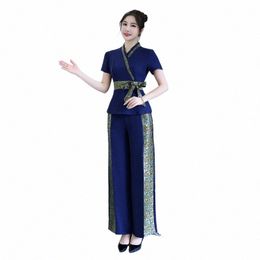 2024 Esthétique Uniforme Thai Massage Beauté Sal Costume Spa Esthéticienne Vêtements Hôtel Massage Femmes Workwear S-4XL F7mH #