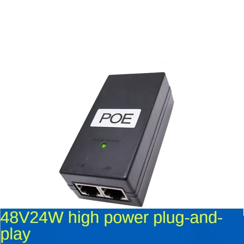 2024 Adattatore di sorveglianza Ethernet Adattatore di alimentazione POE DC 24V 05A 24W Desktop Iniettore CCTV ACCADATER AC/DC per Poe Poe