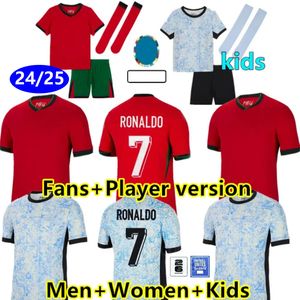 2024 Euro Cup 2025 Jerseys de fútbol Joao Felix Pepe Bermardo B.Fernandes Camisa de Futebol J.Moutinho 24 25 Camisa de fútbol Camisa Hombres Kit Mujeres Ronaldo Portuguesas