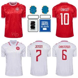 2024 Euro Cup Denmark Soccer Christian Eriksen Jersey Jannik Vestergaard Pierre-Emile Hojbjerg Victor Kristiansen Mohamed Daramy Football Shirt National Team