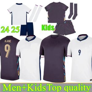 2024 Euro Cup Englands Football Shirt Bellingham Rashford Kane 24 25 Soccer Jersey Team National Team Home White Away Purple Men Kid Kit Set Women Saka Rice Uniforme