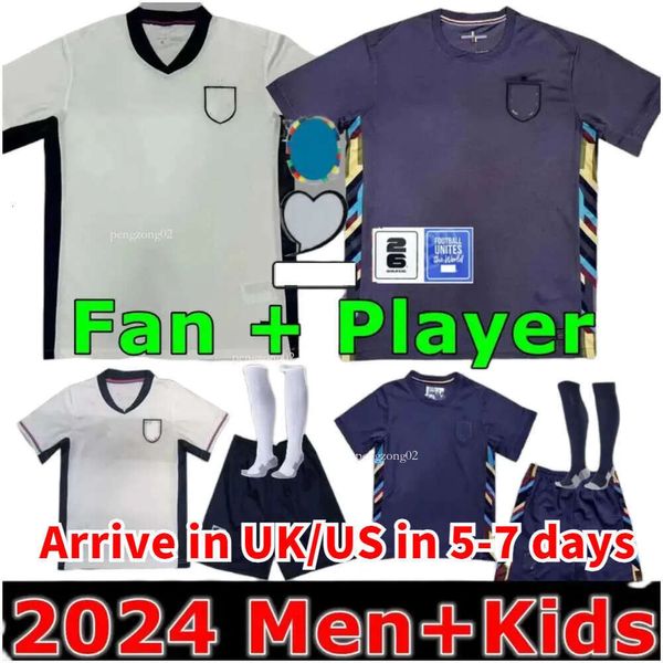 2024 Eurocopa Inglaterra camiseta de fútbol BELLINGHAM RASHFORD KANE camiseta de fútbol equipo local blanco visitante púrpura hombres kit de entrenamiento SAKA ARROZ FODEN JERSEYS DE FÚTBOL 50