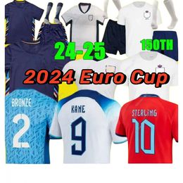 2024 Euro Cup EnglandS Home Jersey Bellingham Home Away Soccer Jerseys Rice Saka Foden Rashford Sterling Stones Grealish Kane Hombres Niños Fans Player Camiseta de fútbol