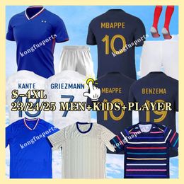 2024 Euro Cup Frans thuisshirt MBAPPE voetbalshirts 24 25 DEMBELE COMAN SALIBA KANTE Maillot de foot equipe Maillots GRIEZMANN kids Heren dames speler voetbalshirt