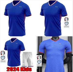 2024 Euro Cup French Home Jersey MBAPPE Soccer Jerseys DEMBELE COMAN SALIBA KANTE Maillot de foot equipe Maillots GRIEZMANN enfants Hommes fans joueur maillot de football