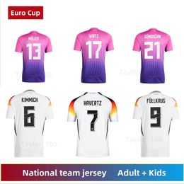 2024 Euro Cup Allemagne Joueur Fans Football Jerseys Kroos Wirtz Kimmich Fullkrug Muller Ganbry Havertz Musiala Sane Undav National Allemagne Football Hommes Enfants Chemise