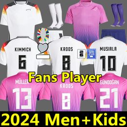 2024 Euro Cup Duitsland voetbalshirts musiala MULLER REUS GNABRY Sane KROOS KIMMICH WERNER FULLKRUG HAVERTZ Fans Speler Heren Kinderen Kits thuis weg voetbalshirt uniform