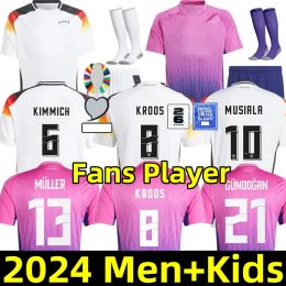 2024 Euro Cup Germanys Soccer Jersey 24 25 Havertz Brandt Sane Team Football Shirt 2025 hommes Kit Kit Set Femmes Home Away Purple Gnabry Muller Hofmann Kimmich