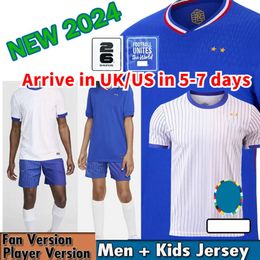 2024 Euro Cup Home Away Jersey MBAPPE Soccer Jerseys Dembele Coman Saliba Kante Maillot de Foot Benzema Griezmann Fans Player Camiseta de fútbol Hombres Niños Uniformes