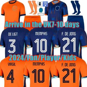 2024 Euro Cup Pays-Bas Memphis Holland Jersey FDE Jong Jong Virgil Dumfries Bergvijn 2024 2025 KLAASSEN BLID DE LIGT Men Kid Kit Kit