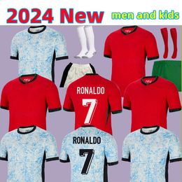 2024 Euro Cup Portugal maillots de football JOAO FELIX PEPE BERMARDO B.FERNANDES camisa de futebol J.MOUTINHO maillot de football hommes kit enfants femmes RoNalDo portugais