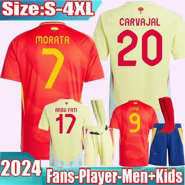 2024 Euro Cup Espagne Jersey Morata Ferran asensio 24 25 Spanish National Team Football Shirt Men Kid Kit Retour Camisetas Espana Rodri Olmo Ansu Fati