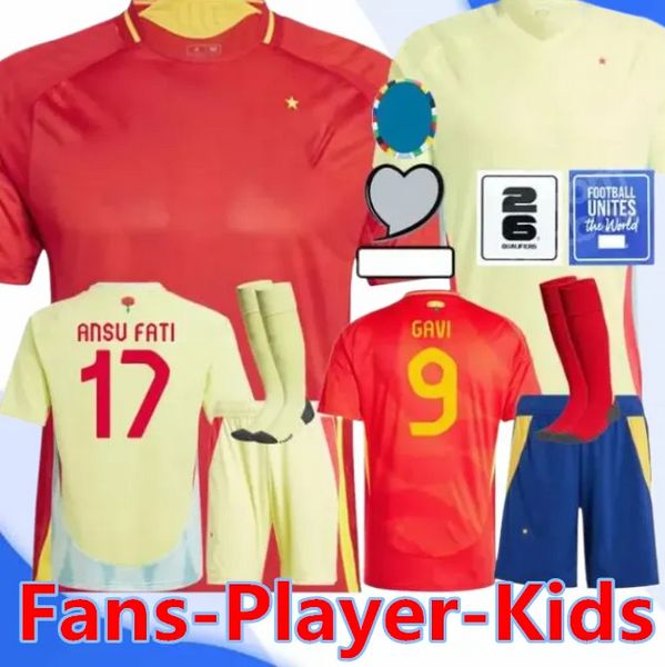 2024 Euro Cup Espagne Jersey Morata Ferran asensio 24 25 Spanish National Team Football Shirt Men Kid Kit Retour Camisetas Espana Rodri Olmo Ansu Fati