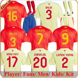 2024 Euro Cup Espagne Soccer Jersey Morata Ferran asensio 24 25 Spanish National Team Football Shirt 2025 Men Kids Kit Retour à la maison Camisetas Espana