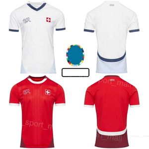 2024 Euro Cup Zwitserland voetballen Jerseys Shaqiri Schar Ndoye Mvogo Freuler Widmer Okafor Amdouni Rodriguez Seferovic Zuber Embolo voetbalshirt Nationaal team