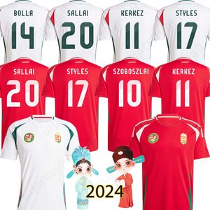 2024 Euro Hungría aniversario camisetas de fútbol 24 25 Edición especial SZOBOSZLAI SALLAI ORBAN KERKEZ BOLLA STYLES FERENCZI hombres niños uniformes kits de fútbol 214