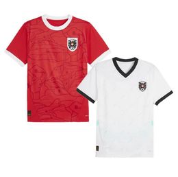 2024 Euro Soccer Jerseys Austria Home Red Away White Football Shirt 24/25 Men Sports Outdoors Team National Team Uniform S-4XL