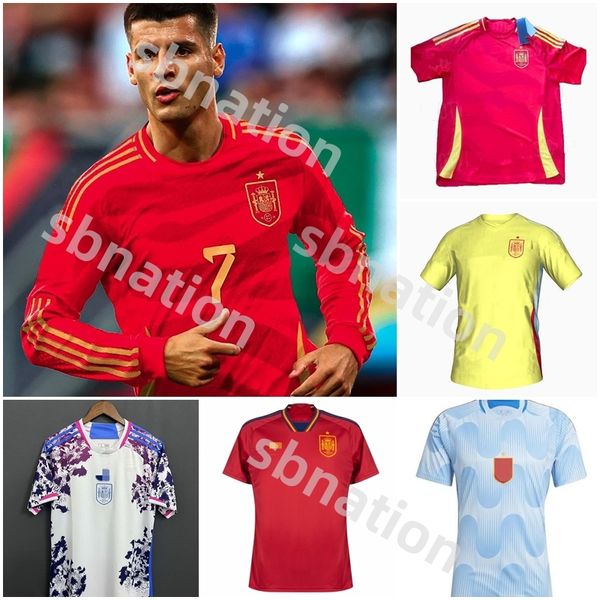 2024 Euro ESPAÑA Copa de fútbol Jersey 2025 Local Visitante AITANA MARINOA ESTHER J.HERMOSO GAVI ASENSIO Hombres Niños MORATA Local Visitante Camiseta de fútbol para niños