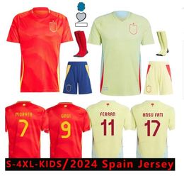 2024 Euro España Jerseys de fútbol ANSU FATI GERARD ESPAGNE GAVI CUBARSI 24 25 Rodrigo Versión de jugador español Spanien Fútbol Camisas Women Kids Camiseta Espana