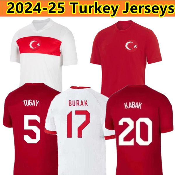 2024 Jersey de fútbol de pavo Turquia Equipo Nacional 3 Demiral 4 Soyuncu 7 Under 6 Tufan 13 Meras Yokuslu Tekdemir Camisa de fútbol Kits Euro Patch