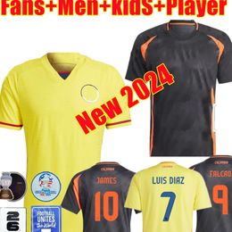 2024 European Cup Colombia Away Football Jersey Valderrama Falcao James Home Cuadrado Hernandez D.Valoyes 24 25 Nationaal Team Children's Set Camiseta de Futbol