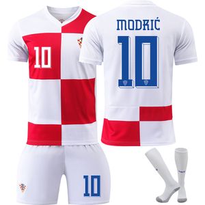 2024 European Cup Kroatië Huisvoetbal Jersey Maat 10 Modric voetbaljersey Heren- en kinderset