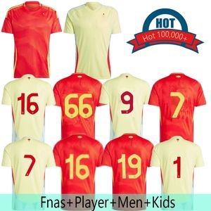 2024 European Cup Spaans Nationaal Team Voetbaljersey Asensio Ferran Morata 24 25 Spaanse heren en kinderen Home and Away Suit Fati Ansu Olmo Rodri