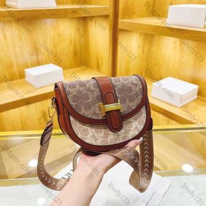 2024 Sacs de soirée Sac de mode de luxe Womens 2024 Retro Saddle Voldle Broadband One épaule crossbody 10a