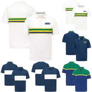 Camiseta con la firma del conductor de F1 para hombre, Polo de equipo de Fórmula 1, camisetas a rayas de automovilismo, camiseta de gran tamaño para fanáticos de los coches, Jersey deportivo 2024