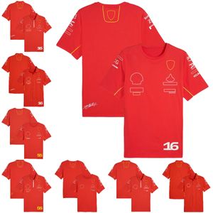 2024 F1 Coureur T-shirt Formule 1 Poloshirts voor heren T-shirt Nieuw seizoen Rode teamuniformkleding Racepak Motorsport T-shirt Jersey