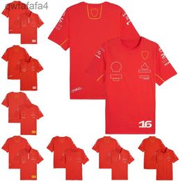 Camiseta de piloto de F1 para hombre, Polo de Fórmula 1, uniforme de equipo rojo, ropa de carreras, Jersey de deporte de motor, S2XD, 2024