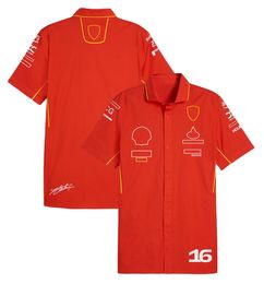 2024 F1 T-shirt Driver Formula 1 Mens Polo NOUVELLE SAISON ROUGE Équipe Uniforme Vêtements Racing Suit Motorsport Jersey V7CS