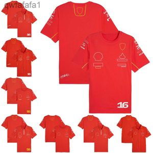 2024 F1 Driver T-shirt Fórmula Polo para hombre Camisas Nueva temporada Equipo rojo Uniforme Ropa Traje de carreras Motorsport Jersey 2LTT