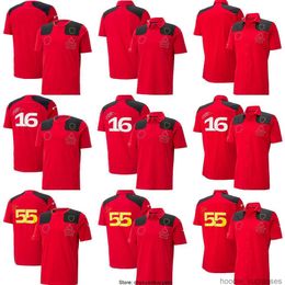 2024 F1 Ferari Team T-shirt Mens Dames Sport Fashion O-Neck T-Shirts Kids T-Shirt Tops Formule 1 Racing Polo Shirt Driver T-Shirt Jersey