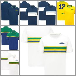 2024 F1 Racing Suit T-shirt Formule 1 Team Des Team Uniform Polo Shirt Ware Atcessing Short Sleeve Polo Shirt
