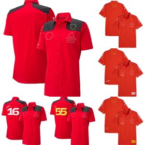 2024 F1 Shirt For Men Formule 1 Polo Neck Shirts T-Shirt Nieuw seizoen Racing Team Driver Casual Red T-Shirts Jersey Plus Maat