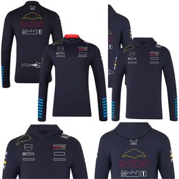 2024 F1 Équipe Formule 1 Racing Racing Men's Sweat à sweat à sweat à capuche mid-zip midlayer Spring Pullover Sweatshirt plus taille de taille