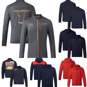 2024 F1 Team Racing Jacket Fórmula 1 Chaquetas con capucha con cremallera completa Chaqueta cortavientos deportiva de carrera para hombre Otoño Invierno Sudaderas con capucha cálidas