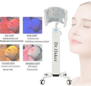 2024 Gezichtsbehandeling Huidverjonging Lichttherapie Masker Schoonheidsmachine Acne-rimpelverwijdering Draai witte schoonheidsapparatuur aan