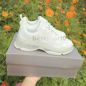 2024 Factory Direct Paris Triple S Casual Dad Shoes Mens Mens Womens Track Blanc White Gym Red Grey Platform Lovers Sneakers EUR 36-45 K3