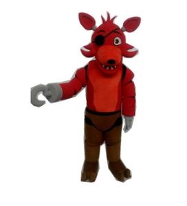 2024 Fábrica Venta directa Cinco noches en Freddy's FNAF Creepy Toy Red Foxy Mascot Traje de disfraces Halloween Vestido de cumpleaños para adultos