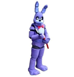 2024 Fábrica caliente nuevas cinco noches en Freddy FNAF Juguete Creepy Purple Bunny mascota Traje Traje Halloween Navidad Vestido de cumpleaños