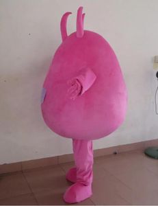2024 Factory Hot The Head Pink Germs Bacteria Monster Mascot -kostuum voor volwassenen te koop