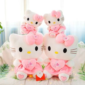 2024 Fábrica al por mayor 30 cm encantador abrazo gato de peluche de juguete anime muñeca circundante regalo favorito de los niños