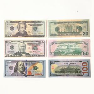 2024 Fake Money Movie Prop Money Party 10 20 50 100 200 Dollar US Euros Livre Anglais Réaliste Toy Bar Copie Devise Faux-billets 100 PCS / Pack