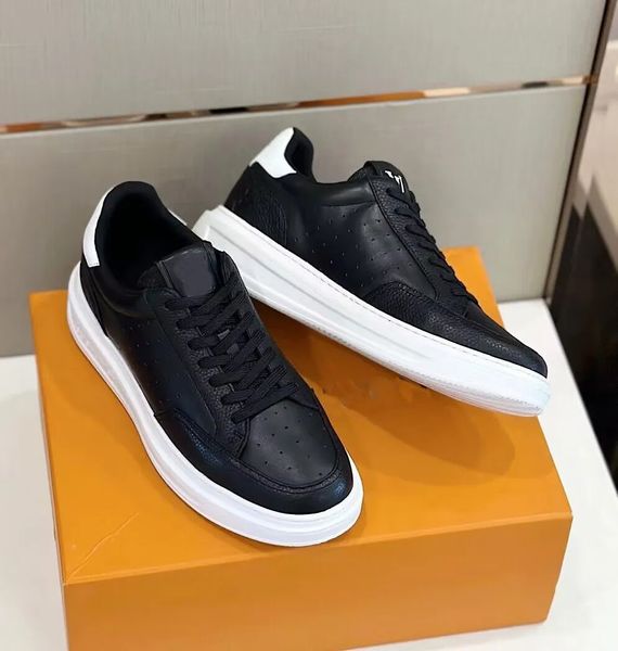 2024 Marca famosa Hombres Beverly Hills Zapatillas de deporte Zapatos Lug Sole Skateboard Walking Low Top Casual Suela de goma Tela Venta al por mayor Entrenadores cómodos EU38-46 con caja